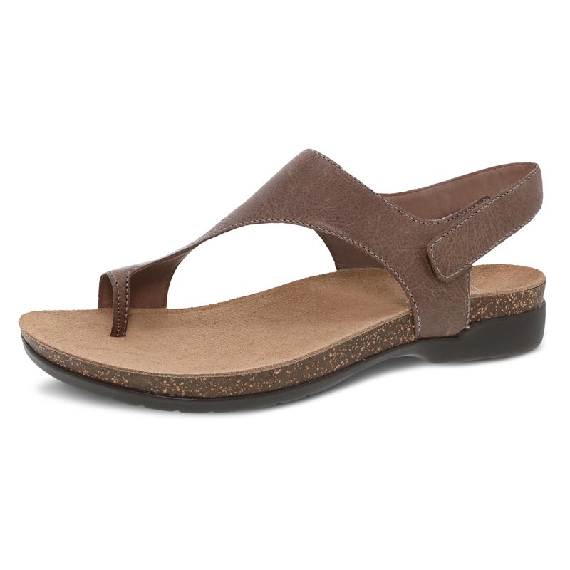 Dansko Reece Sandal for Women - Memory Foam and Cork Footbed for Comfort and Arch Support - Lightweight Rubber Outsole for Long-Lasting Wear Stone 9.5-10 M US - Image 1